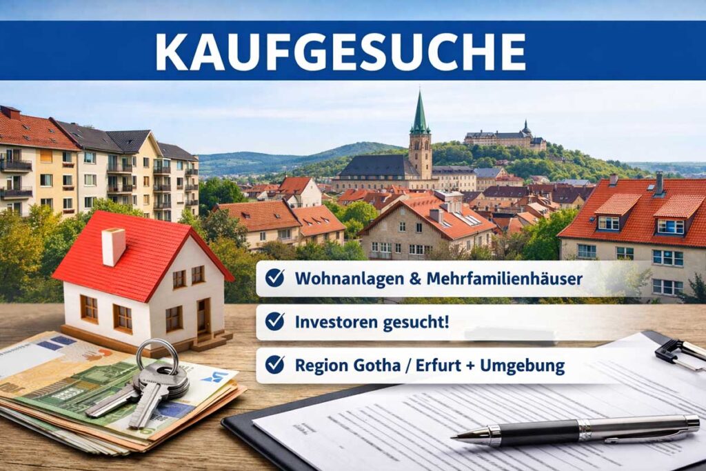 Wohnanlage/Globalobjekt gesucht – Erfurt + 35 km – 3–10 Mio. €